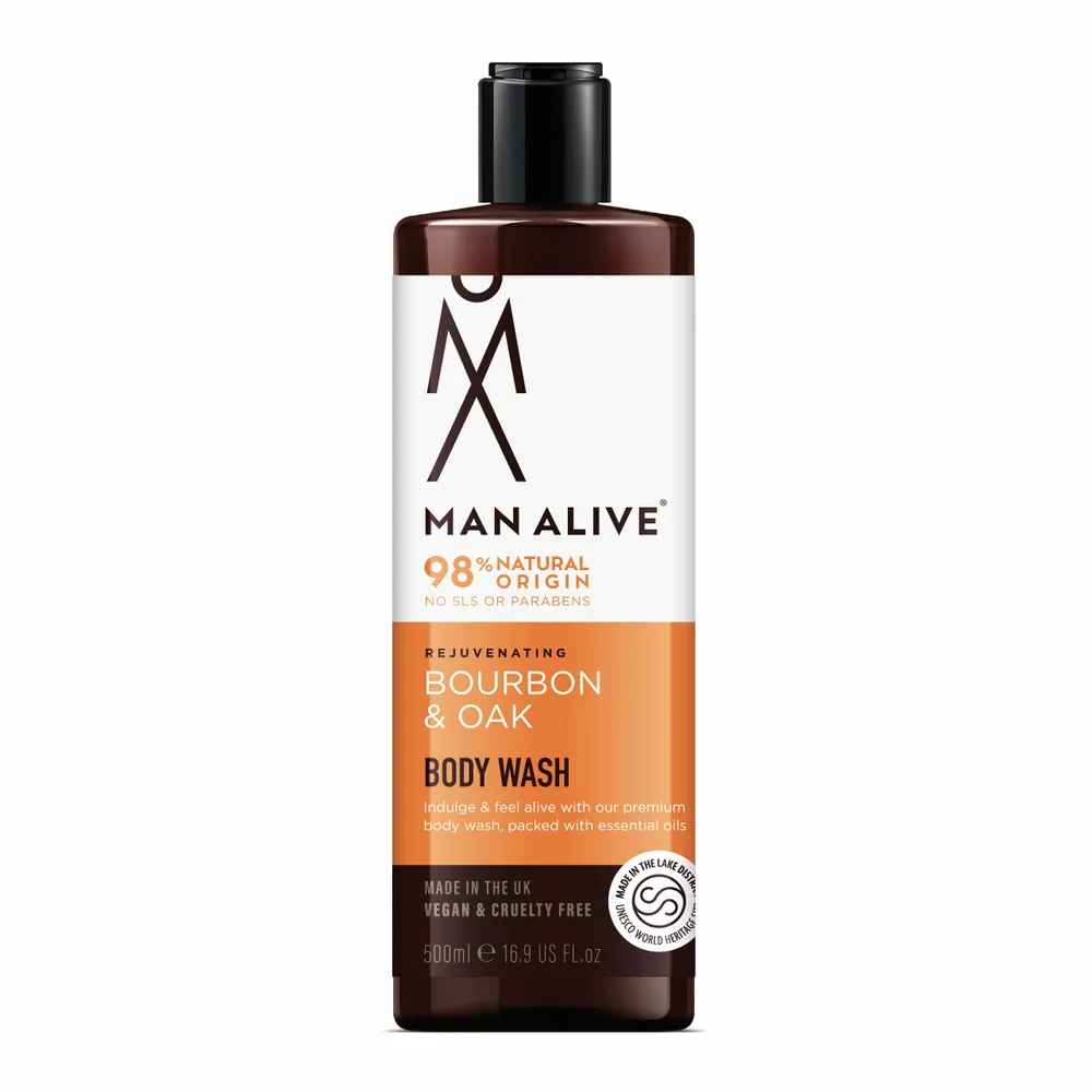 Me alive - shower jelly with essential oils - bourbon and oak - 500ml