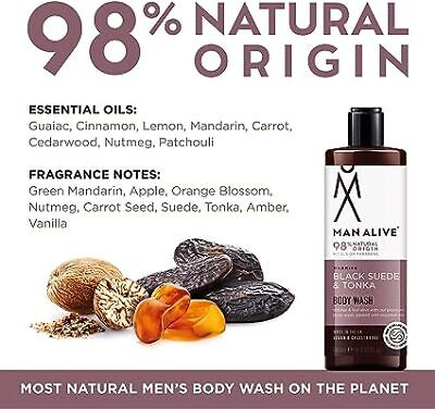 Me alive - shower jelly with essential oils - black suede and tonka - 500ml