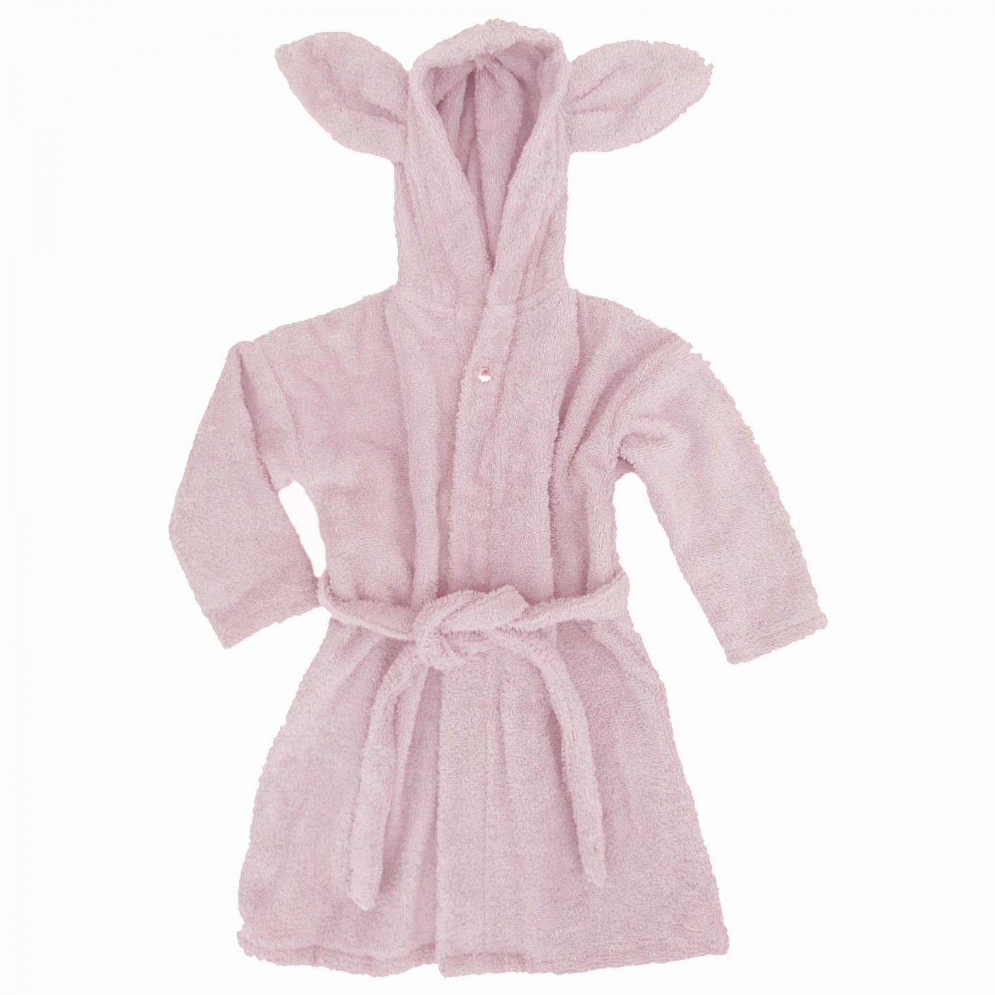 Organic cotton bathrobe for children - pink ears
