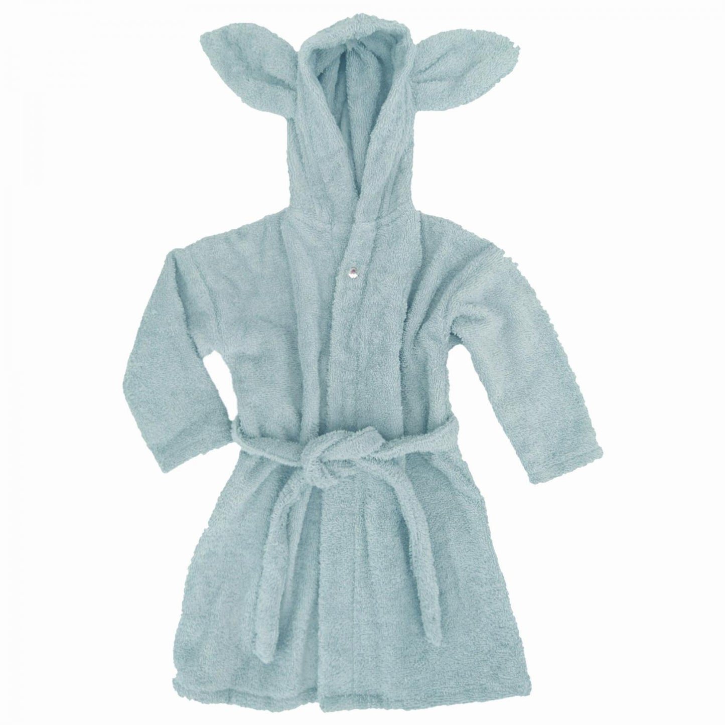 Organic cotton bathrobe for children - blue sapphire ears