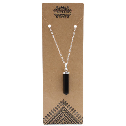 Crystal pendant - black agate