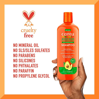 Cantu Drėkinantis Šampūnas su Avokadu ir tauktmedžio sviestu - 400ml