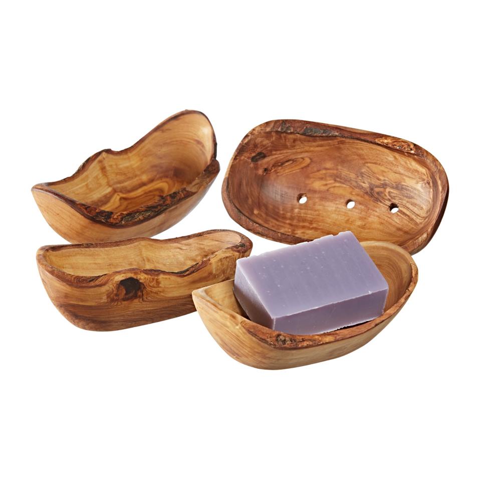 Handmade olive soap holder