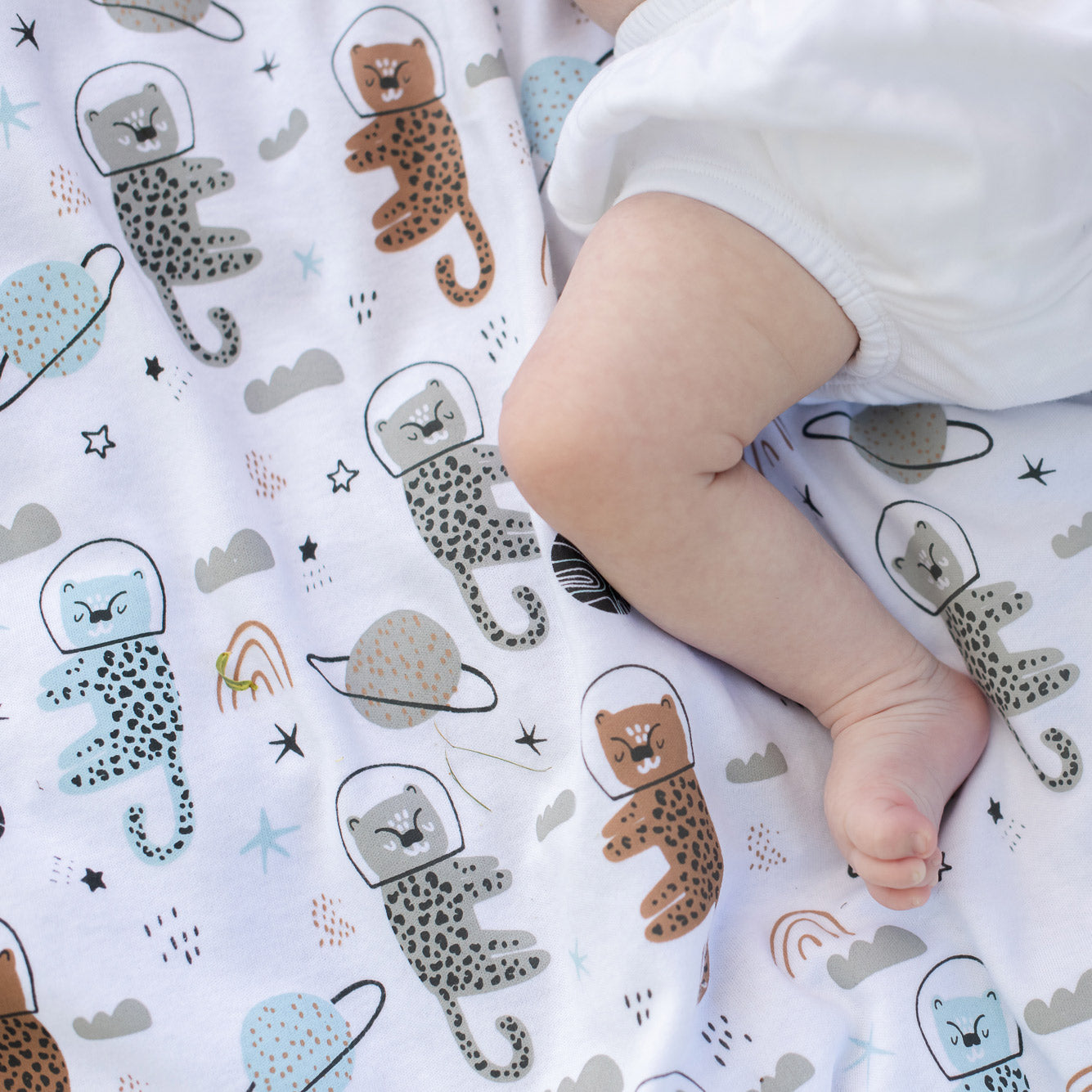 Organinės medvilnės užklotas kūdikiui